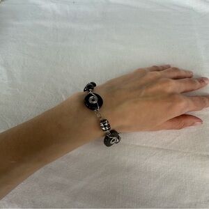 Elegant Black and Silver Bracelet